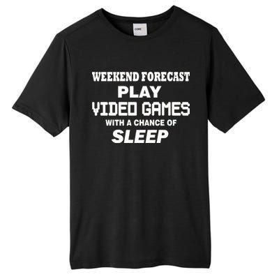 Weekend Forecast Play Video Games Tall Fusion ChromaSoft Performance T-Shirt