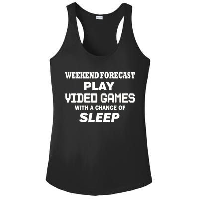 Weekend Forecast Play Video Games Ladies PosiCharge Competitor Racerback Tank