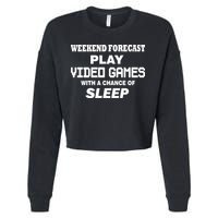 Weekend Forecast Play Video Games Cropped Pullover Crew