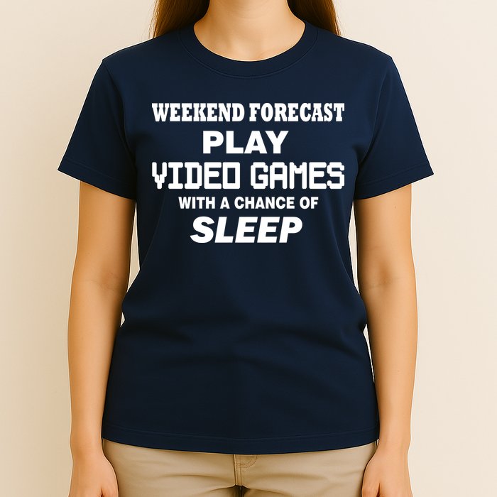 Weekend Forecast Play Video Games T-Shirt