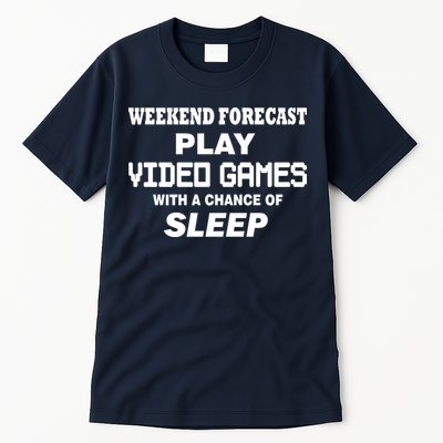 Weekend Forecast Play Video Games Tall T-Shirt
