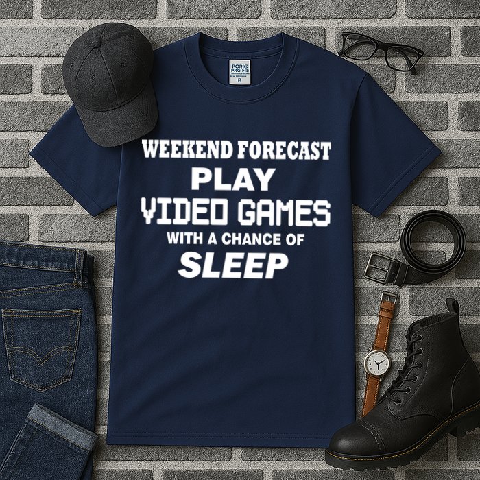 Weekend Forecast Play Video Games Tall T-Shirt