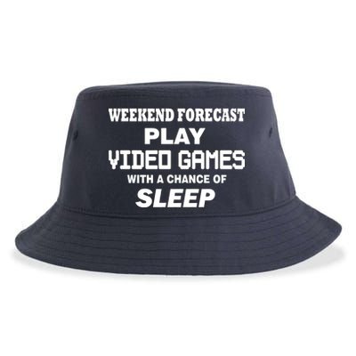 Weekend Forecast Play Video Games Sustainable Bucket Hat