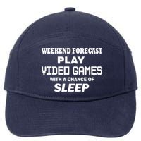Weekend Forecast Play Video Games 7-Panel Snapback Hat