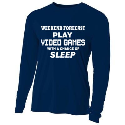 Weekend Forecast Play Video Games Cooling Performance Long Sleeve Crew