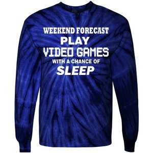 Weekend Forecast Play Video Games Tie-Dye Long Sleeve Shirt