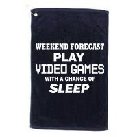 Weekend Forecast Play Video Games Golf Towel