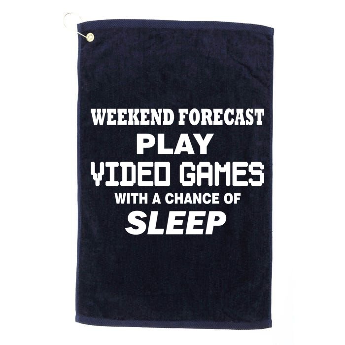 Weekend Forecast Play Video Games Golf Towel