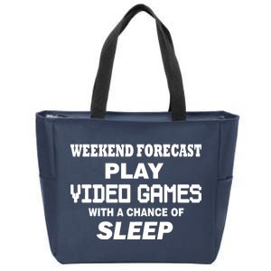 Weekend Forecast Play Video Games Zip Tote Bag