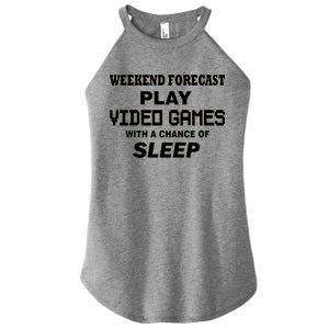 Weekend Forecast Play Video Games Women's Perfect Tri Rocker Tank