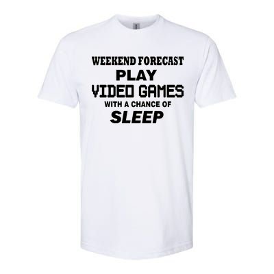 Weekend Forecast Play Video Games Softstyle® CVC T-Shirt