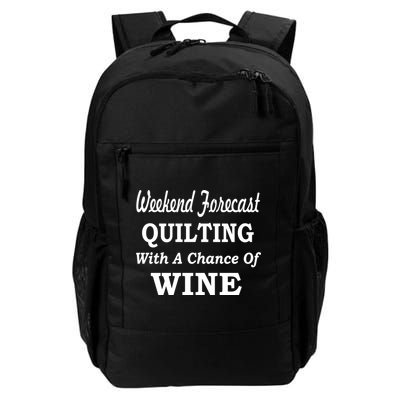 Weekend Forecast Quilting And Wine Backpack