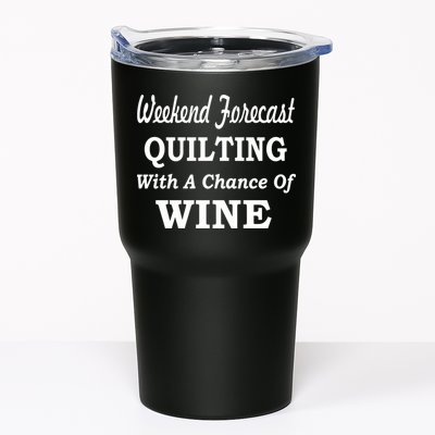 Weekend Forecast Quilting And Wine Tumbler