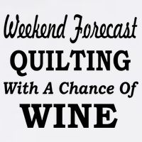 Weekend Forecast Quilting And Wine Garment-Dyed Sweatshirt