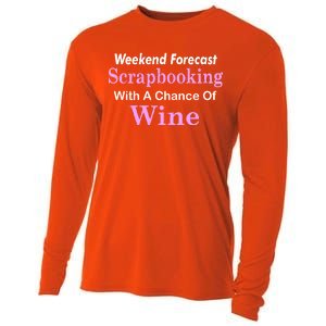 Weekend Forecast Scrapbooking Chance Of Wine Cooling Performance Long Sleeve Crew