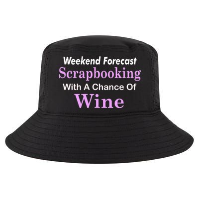 Weekend Forecast Scrapbooking Chance Of Wine Cool Comfort Performance Bucket Hat