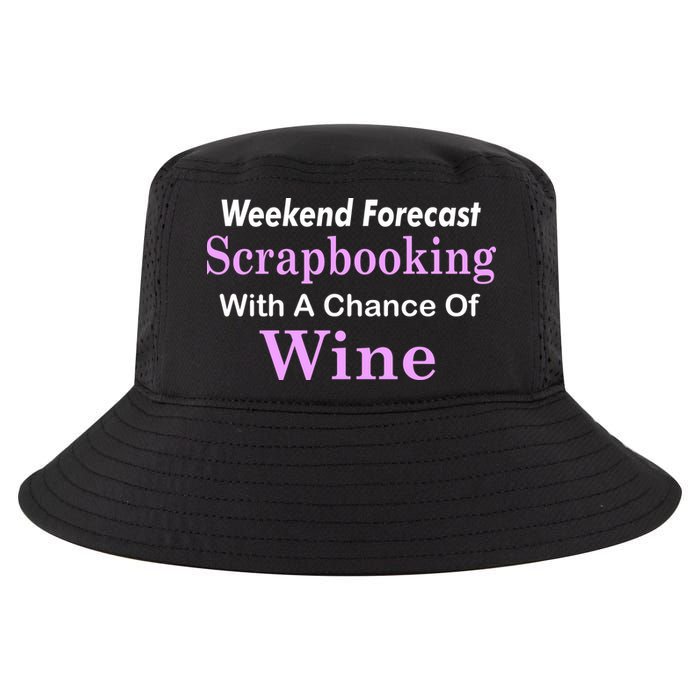 Weekend Forecast Scrapbooking Chance Of Wine Cool Comfort Performance Bucket Hat