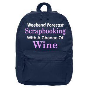 Weekend Forecast Scrapbooking Chance Of Wine 16 in Basic Backpack