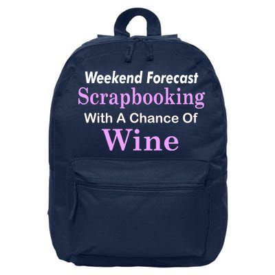 Weekend Forecast Scrapbooking Chance Of Wine 16 in Basic Backpack