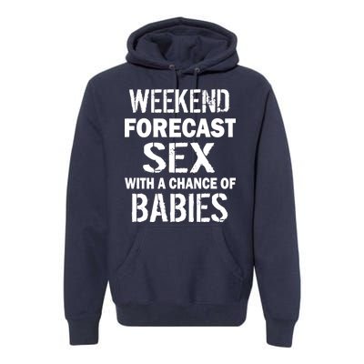 Weekend Forecast Sex With A Chance Of Babies Premium Hoodie