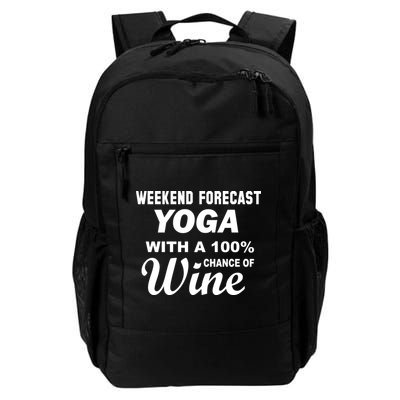 Weekend Forecast Yoga With A 100% Chance of Wine Backpack
