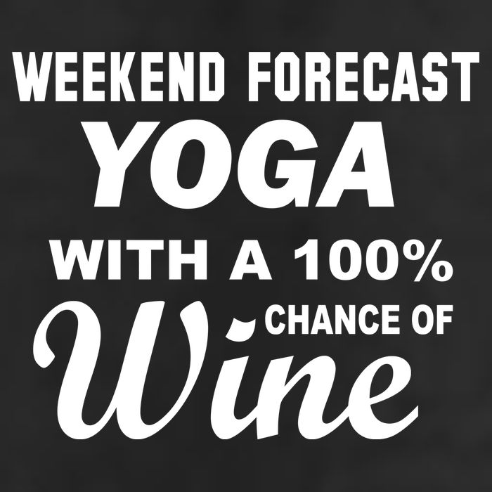 Weekend Forecast Yoga With A 100% Chance of Wine Adult Drive Performance Visor