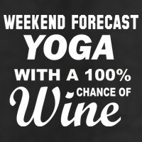 Weekend Forecast Yoga With A 100% Chance of Wine Microfiber Hand Towel