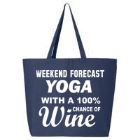 Weekend Forecast Yoga With A 100% Chance of Wine 25L Jumbo Tote