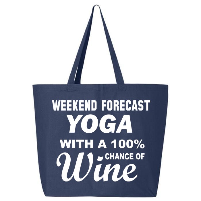 Weekend Forecast Yoga With A 100% Chance of Wine 25L Jumbo Tote