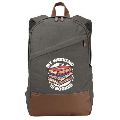 Weekend Is Booked Cotton Canvas Backpack