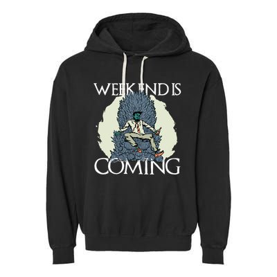 Weekend Is Coming Garment-Dyed Fleece Hoodie