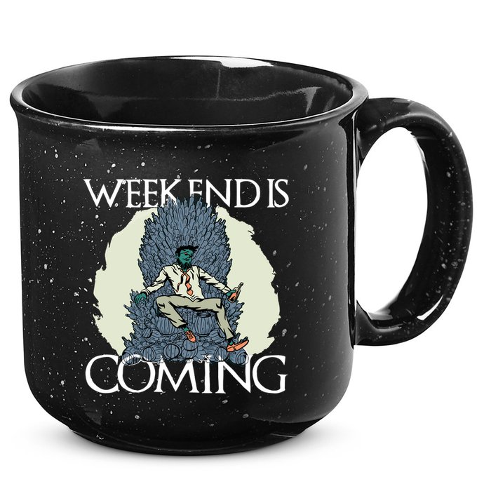 Weekend Is Coming 15oz Campfire Ceramic Mug