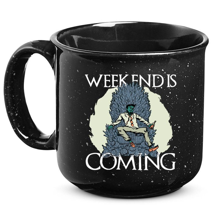 Weekend Is Coming 15oz Campfire Ceramic Mug