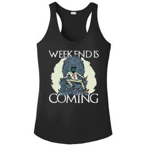 Weekend Is Coming Ladies PosiCharge Competitor Racerback Tank