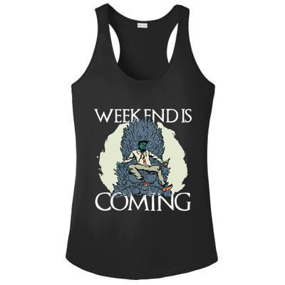 Weekend Is Coming Ladies PosiCharge Competitor Racerback Tank