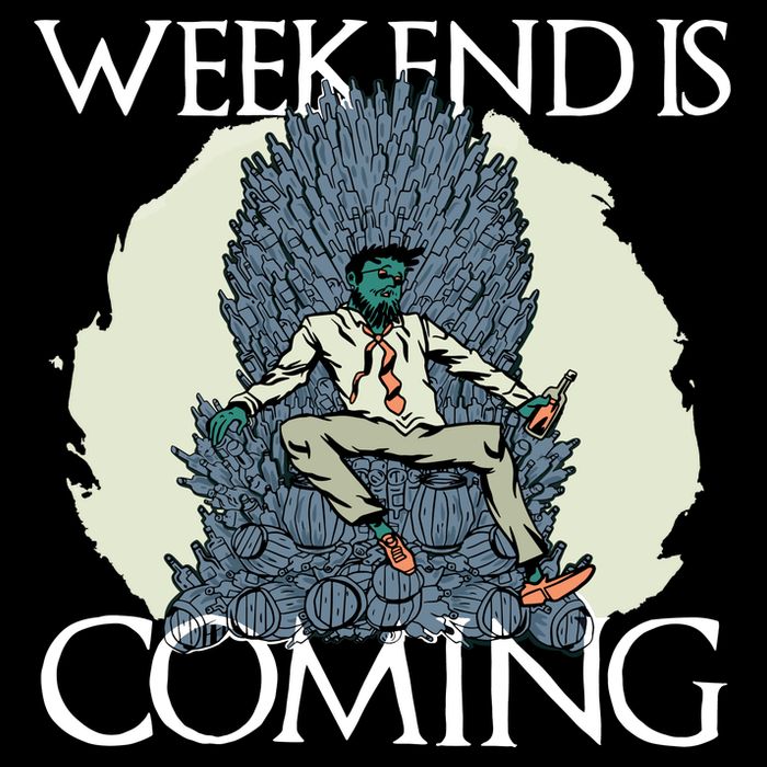 Weekend Is Coming Cropped Pullover Crew