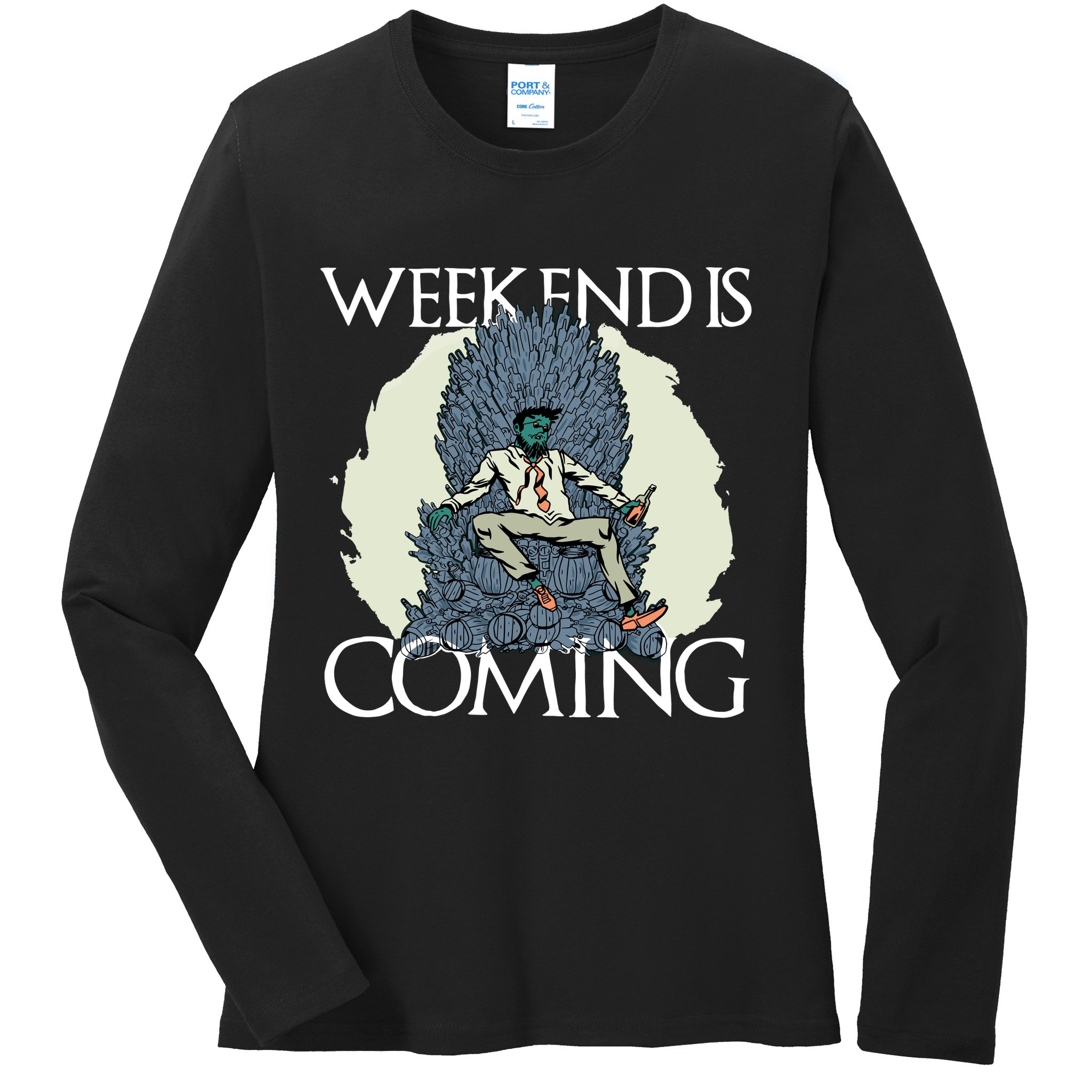 Weekend Is Coming Ladies Long Sleeve Shirt