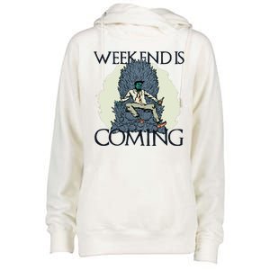 Weekend Is Coming Womens Funnel Neck Pullover Hood