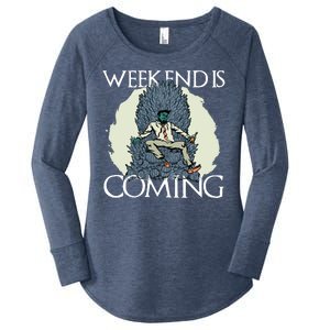 Weekend Is Coming Women's Perfect Tri Tunic Long Sleeve Shirt