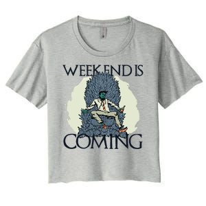 Weekend Is Coming Women's Crop Top Tee