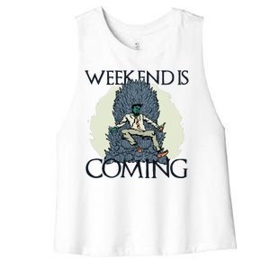 Weekend Is Coming Women's Racerback Cropped Tank