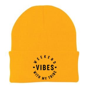 Weekend Vibes With My Tribe Knit Cap Winter Beanie