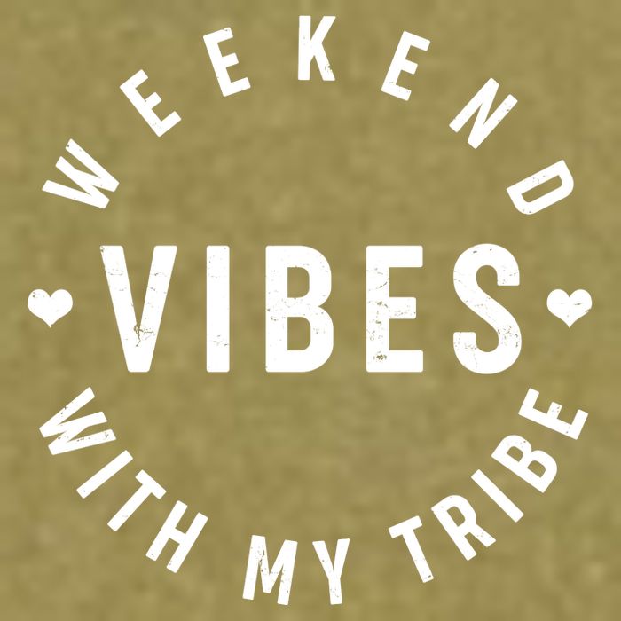 Weekend Vibes With My Tribe Garment-Dyed Women's Muscle Tee