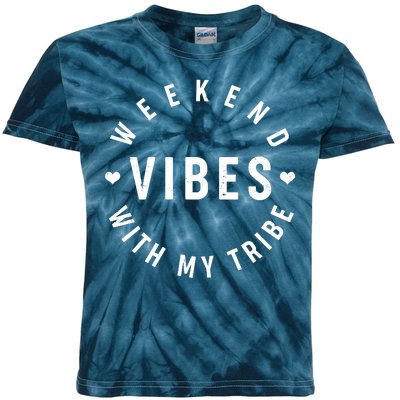 Weekend Vibes With My Tribe Kids Tie-Dye T-Shirt