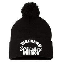 Weekend Whiskey Warrior Pom Pom 12in Knit Beanie