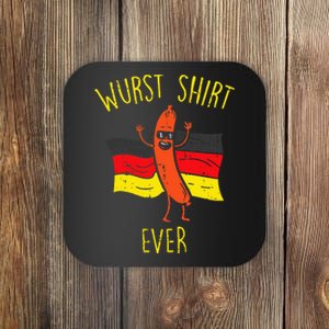 Wurst Ever Funny Sausage Oktoberfest Coaster