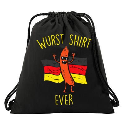 Wurst Ever Funny Sausage Oktoberfest Drawstring Bag