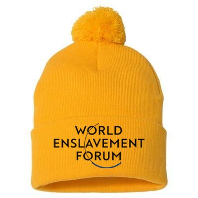 World Enslavement Forum Pom Pom 12in Knit Beanie