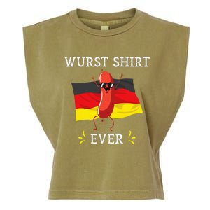 Wurst Ever Funny Oktoberfest German Sausage Germany Garment-Dyed Women's Muscle Tee