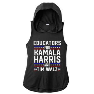 Women Educators For Kamala Harris Tim Walz 2024 For President Vp Gift Ladies PosiCharge Tri-Blend Wicking Draft Hoodie Tank